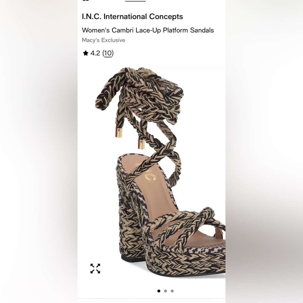 I.N.C. Woven Anklewrap Espadrilles